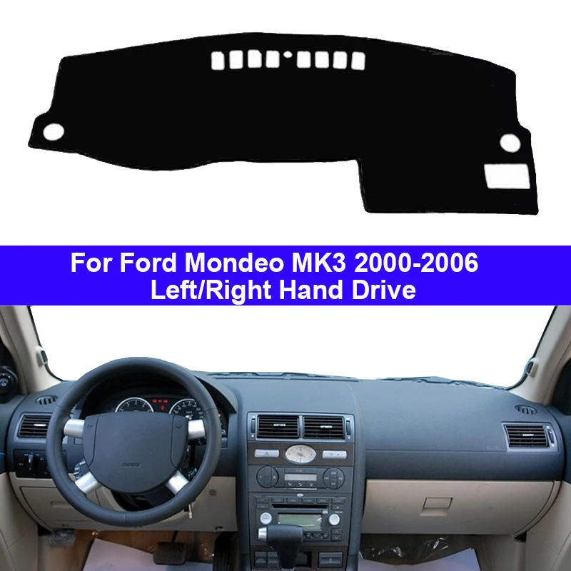 Крышка приборной панели автомобиля тире коврик ковер накидка для Ford Mondeo MK3 2000 2001 2002 2003 2004 2005 2006 LHD RHD автоматический зонт 2 слоя