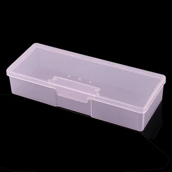 

2020 New New Transparent Empty Nail Storage Box Manicure Tools Organizer Case Holder