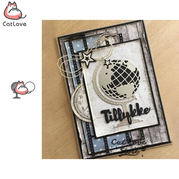 

Globe Geography Metal Cutting Dies Scrapbooking Stencil Die Cuts Card Making DIY Decorative Craft Embossing New Dies For 2019