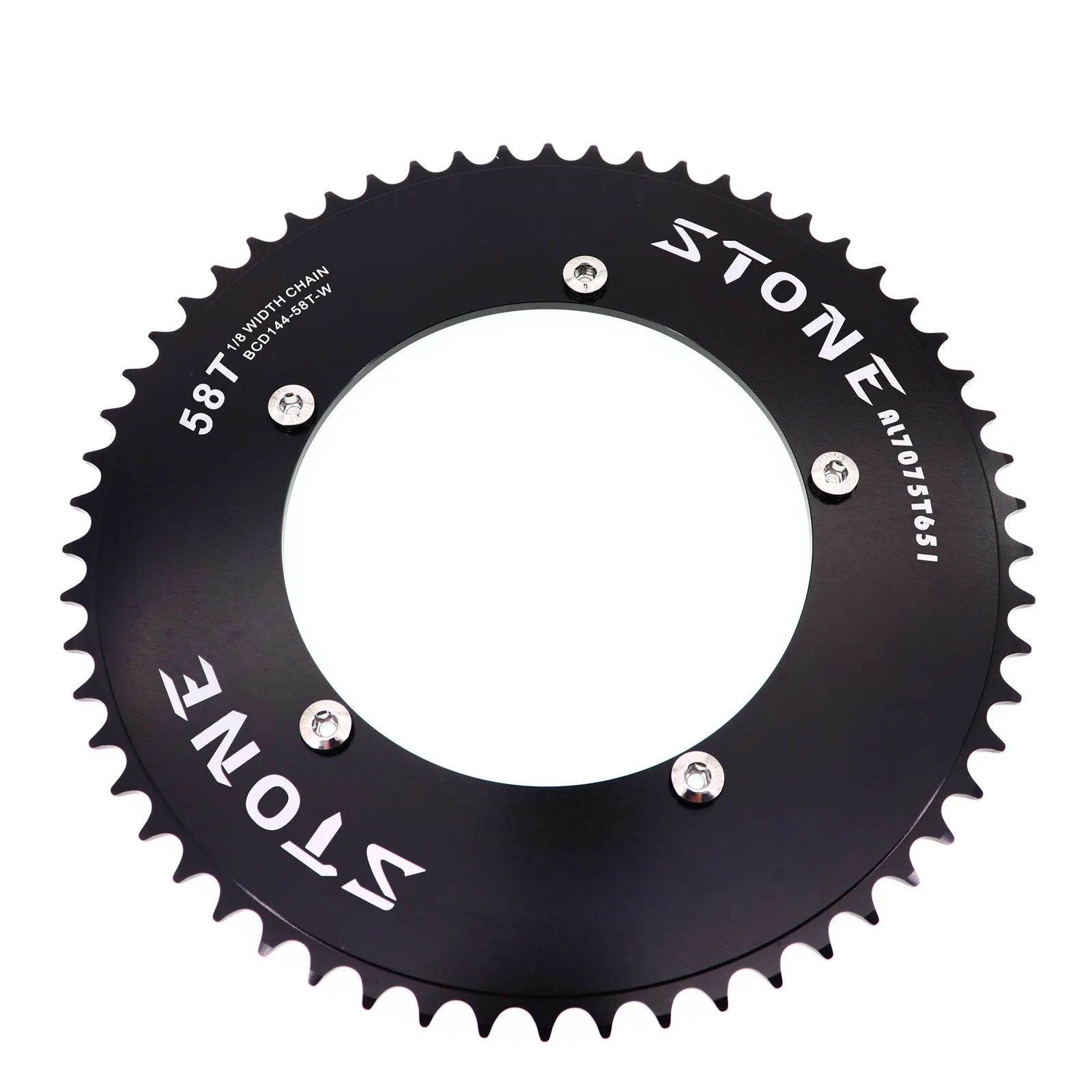 Stone 144 BCD Aero Chainring Fixed gear Track Bike Fixie Round 42T 46T 47T 48T 50T 52t 54 57t 58t 59 60t зуб 144bcd ChainWheel