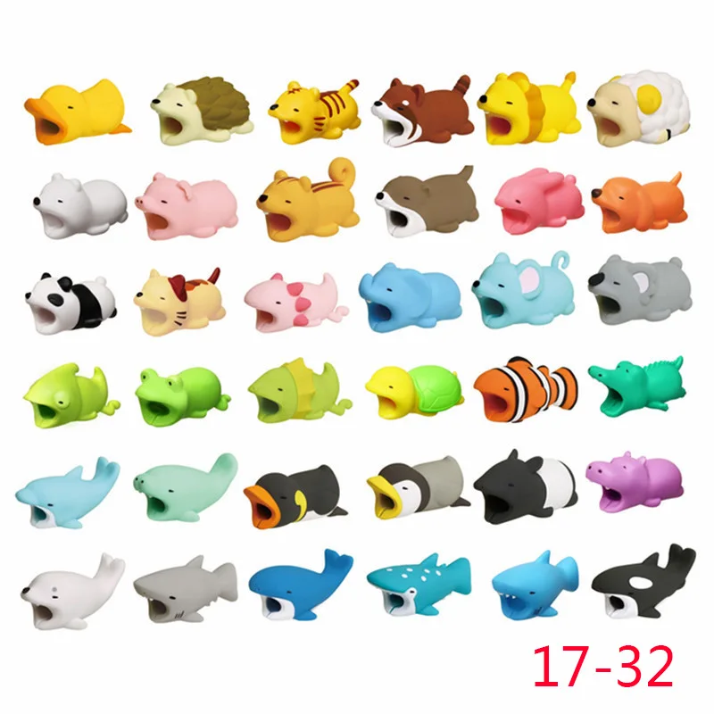 

Cartoon Animals Bite Cable Protector Cute Winder for iPhone Data Line Protection For iPhone 6 6Splus 7 8 Cable Winder Accessory