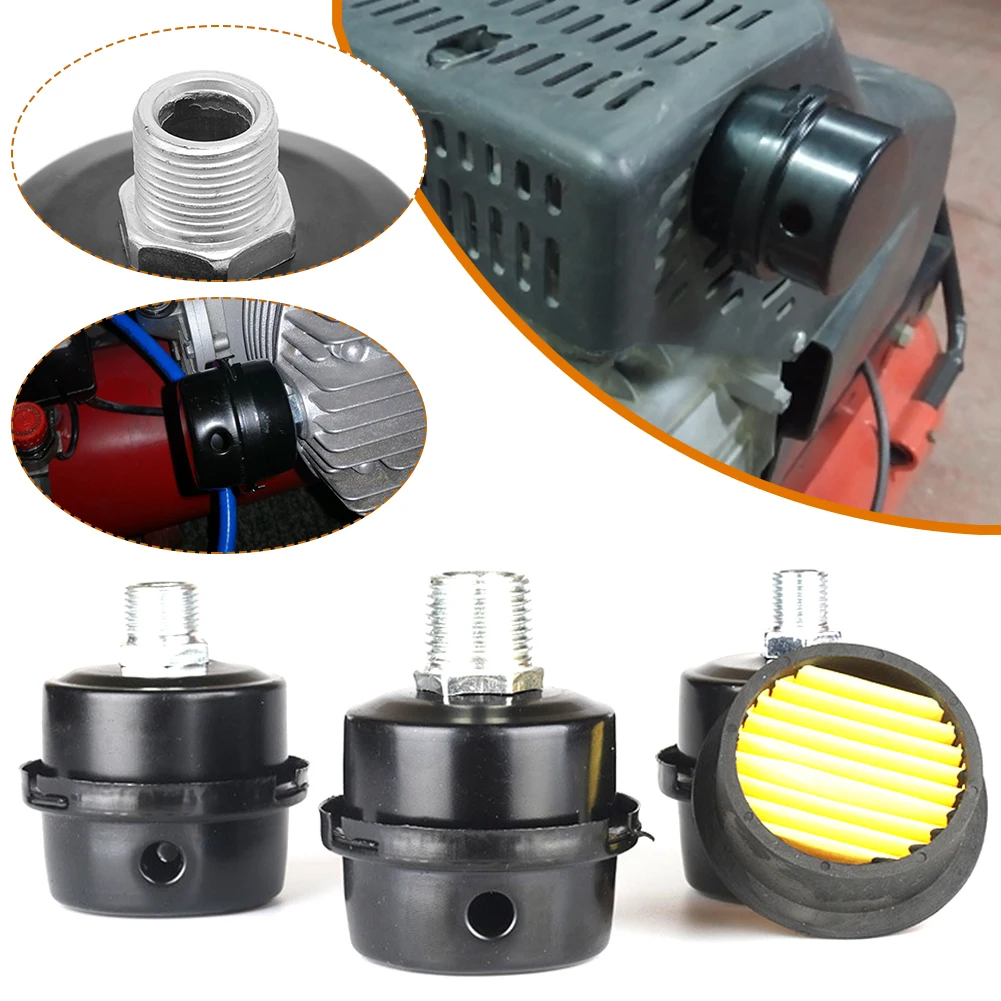 13mm/16mm/20mm Air Compressor Parts Metal Intake Filter Noise Muffler Silencer 1/2'' 5/8" 3/4'' Thread M12 |