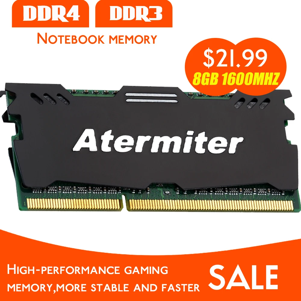 Atermiter DDR3 DDR4 PC3 PC4 16GB 8GB 4GB 2GB dizüstü Ram 1066 1333MHz 1600 2400 2666 2133 DDR3L Sodimm dizüstü RAM bellek