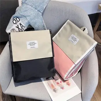 

Casual Nylon Unisex Backpack Fashion Hit Color Shoulder School Bag Large Capacity Women Men Travel Knapsack