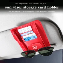 

Sun Visor Storage Card Holder For Changan CS35 CS55 CS75 CS85 CS95 PLUS Organize Tools Finishing Interior Accessories Black
