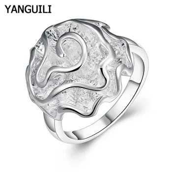 

2020 New 100% Silver Rings for Women Fashion 925 Silver Flower Finger Rings Female Lover Gift Trendy Jewelry