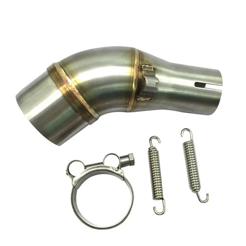 

Motorcycle Exhaust Middle Pipe Stainless Steel Muffler Motorcycle Kawasaki Exhaust Pipe Connect Adapter for Kawasaki R25