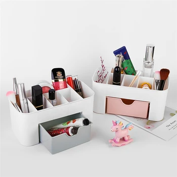 

Plastic Makeup Organizers Storage Box Cosmetic Drawers Jewelry Display Box Case Desktop Make Up Container Boxes Organizer