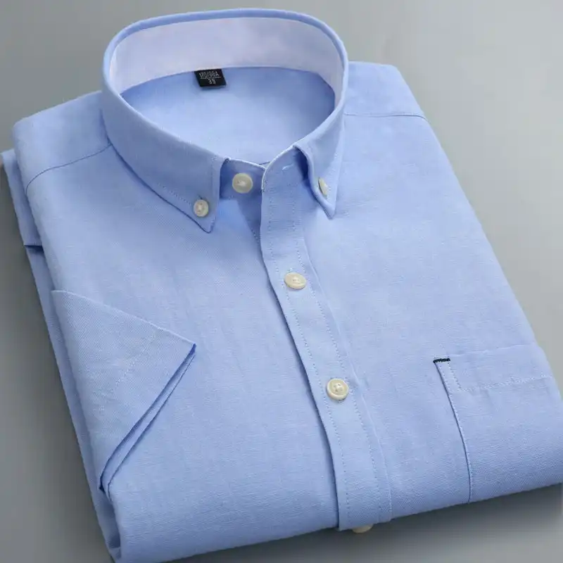 mens short sleeve button down collar dress shirts