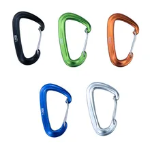

12KN D Shape Outdoor Climbing Buckle Carabiner Survial Key Chain Aluminium Alloy Camping Climb Safety Lock Clip Backpack Buckle