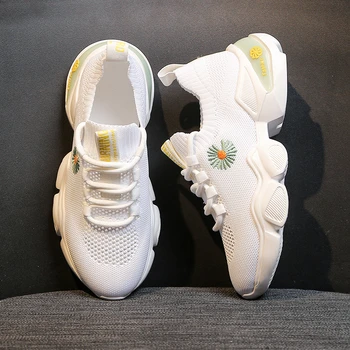 

Women Platform Sneakers White Designers Fashion Old Dad Shoes Breathable Mesh Chunky Casual Shoes Woman Vulcanized Shoes 2020