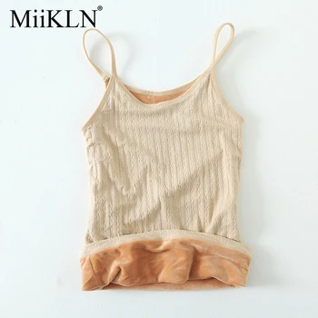 

MiiKLN Back Tank Tops Women Winter Warm Casual Tops With Fur For 37Kg to 65Kg High Elasticity Soft Thick Nice Quality
