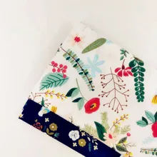 Цветочный принт серии хлопок саржа ткань чистый хлопок саржа ткань для лоскутов DIY швейный домашний текстиль постельные принадлежности лист материал