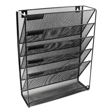 Новинка-металлическая сетка настенный журнал держатель для документов офисный стол 5 Слои интервал архив журнал Тетрадь хранения черный