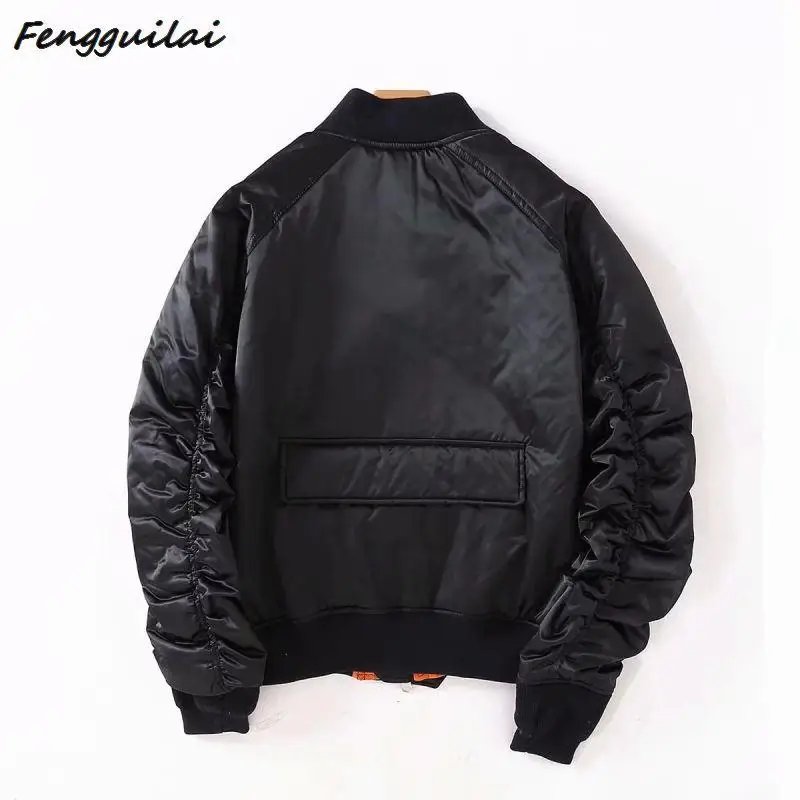 60% OFF Winter 2020 High Quality Thick Military Motorcycle Aviator Pilot Air Men Bomber Jacket Thick Warm Satin Jacket Flight Suit Jacke