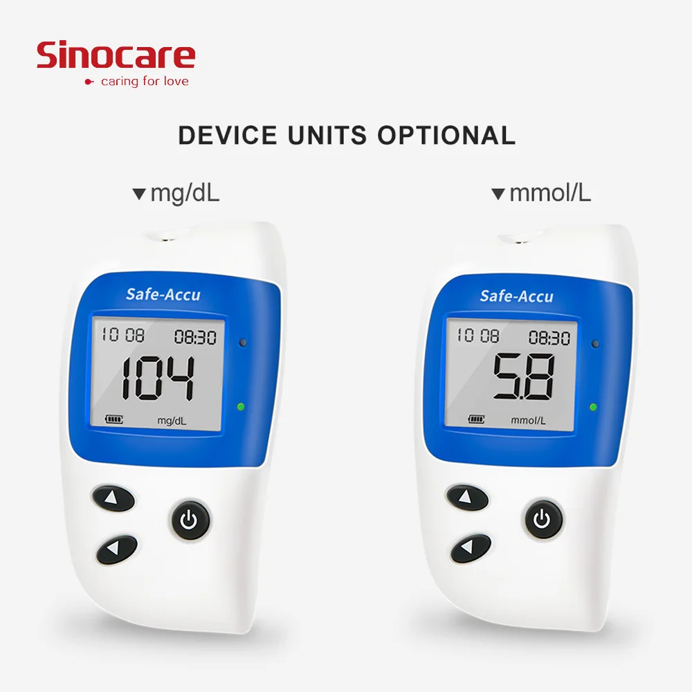 Sinocare Safe-Accu2 CE глюкометр в крови глюкометр и тест-полоски иглы сахарный монитор диабетический тестер Домашний медицинский прибор