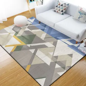 

60x90CM Nordic Style Rectangle Area Rug Geometric Abstract Stripe Triangle Floor Carpet Sofa Floor Mat Bedroom Living Room Decor