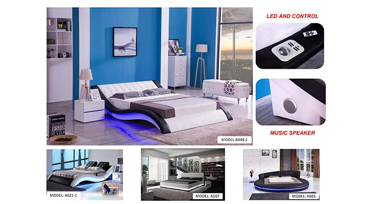 Лидер продаж, современный стиль, романтика, с USB плеером и bluetooth, многофункциональная круглая кровать