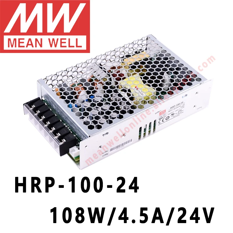 Блок питания Mean Well HRP-100-24 с одним выходом постоянного тока 24V/4.5A/108W блоком PFC