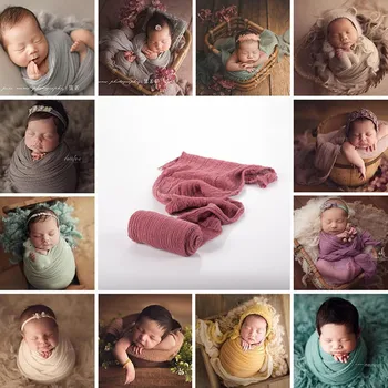 

Newborn Photography Props Blanket Baby Photography Wrap Cloth Stretch Wraps Studio Baby Photo Prop Infant Swaddling Accessories