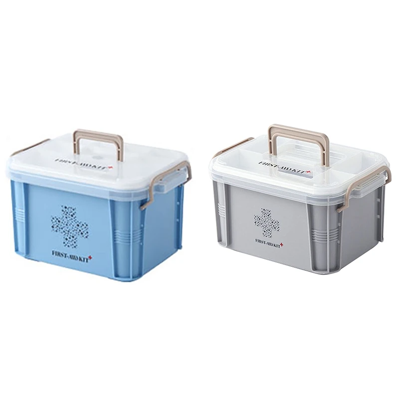 Medical Box First Aid Kit Organizer Plastic Storage Container Multi-Layer Medicine Box Nordic Home Organizing Boxes