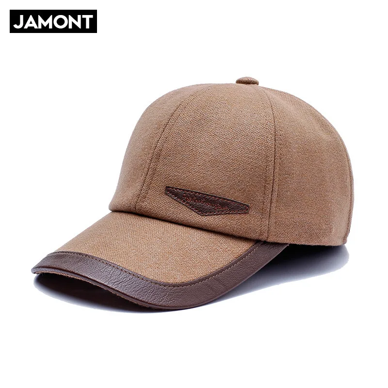 Jamont, мужские шапки, сезон пятидесяти лет, наушники, сохраняющие тепло, защищают бейсбольную кепку, для отдыха, остроконечная Кепка