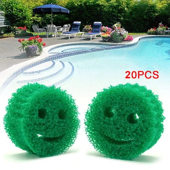 

10pcs Oil Absorbing Sponge Remove Oil From Swimming Pool Hot Spring Random Color Cleaning Products