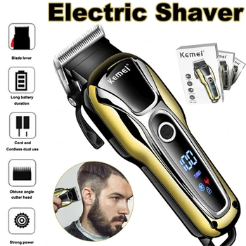 

KEMEI Powerful Electric Hair Clipper Professional Hair cutter men Cutting Machine Cordless Hair Trimmer Rechargeable Barber Tool