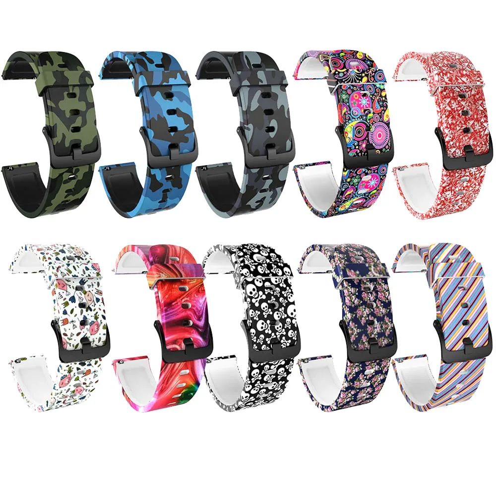 

For Xiaomi Huami Amazfit GTS Bracelet Watchband Camouflage Silicone Watch Strap 20mm Width Band