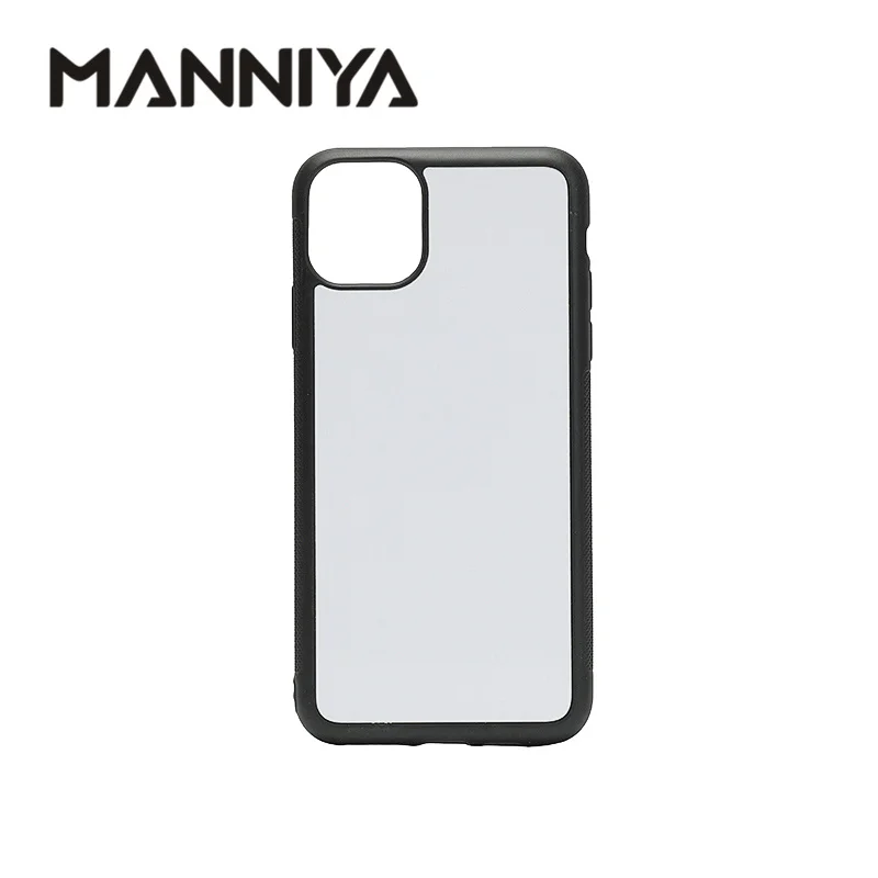 MANNIYA for iphone 11/11 Pro/11 Pro Max Blank Sublimation TPU+PC rubber phone Case with Aluminum inserts 10pcs/lot