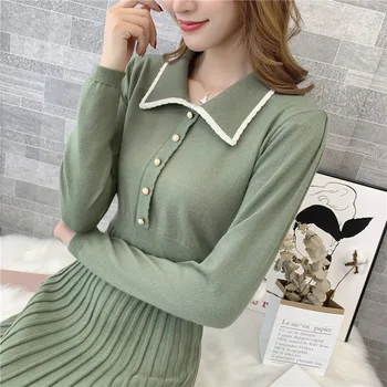 

Jumper Cardigan Feminino 9308 Actual Photo Of New Knitted Square Collar Woolen Dress Female Slim 75 -- 1 / F, 7 Rows, 2 Shelves