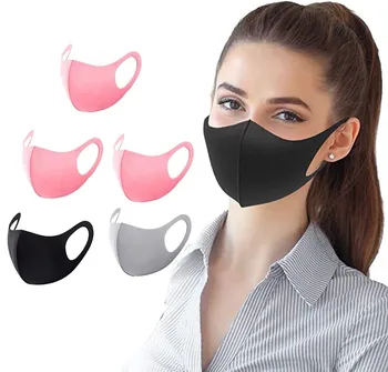 

5pc Black Mouth Mask Reusable Dust Mask Washable Mascarillas Face Shield Masque Foggy Haze Mask Mundschutz Gezichtsmasker Masque