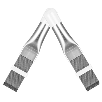 

New 2Pcs Stainless Steel Air Conditioner Fin Comb Condenser and Radiator Fin Straightener Cleaner Repair Tool Metal Air Conditio
