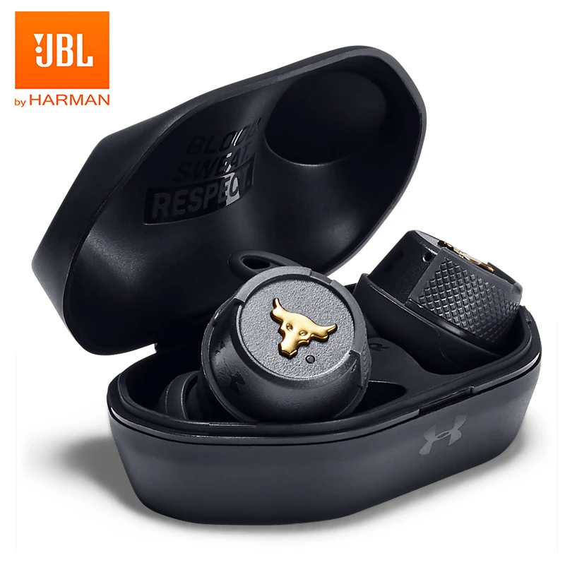 JBL UA FLASH PROJECT ROCK Ture Wireless Earphone Bluetooth Sport Earbuds Waterproof Headphone Handsfree Call with Mic Charge Box