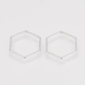 

100 Pcs Stainless Steel Linking Ring Hexagon Links Connector