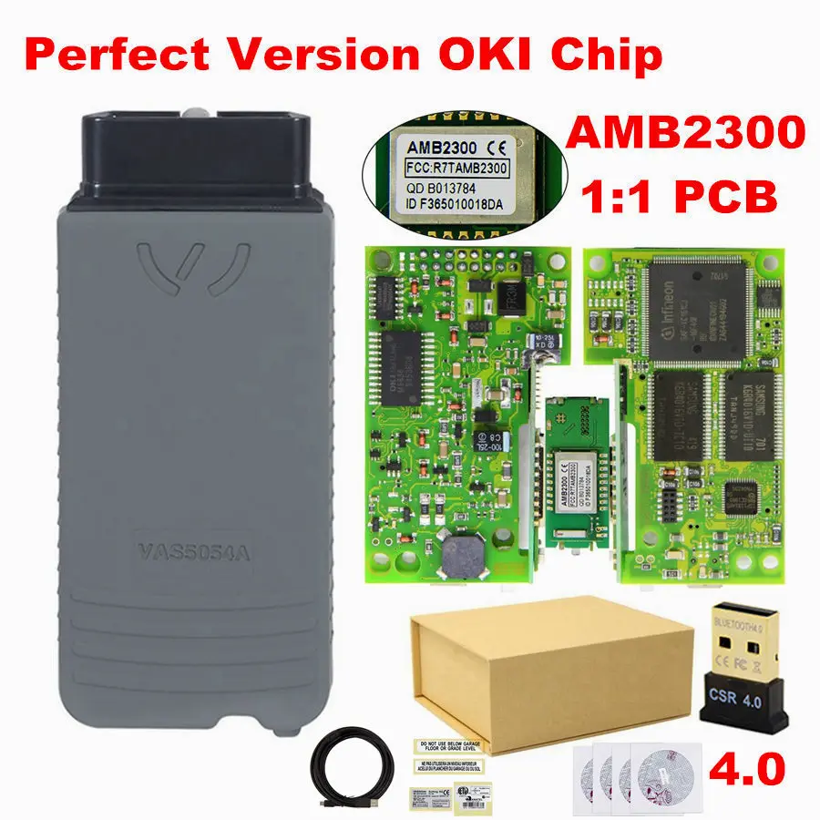 

VAS5054 Perfect Edition AMB2300 Bluetooth Code Reader OKI Chip ODIS V5.1.3 AMB2300 Original VAS 5054 Car Scanning Tool