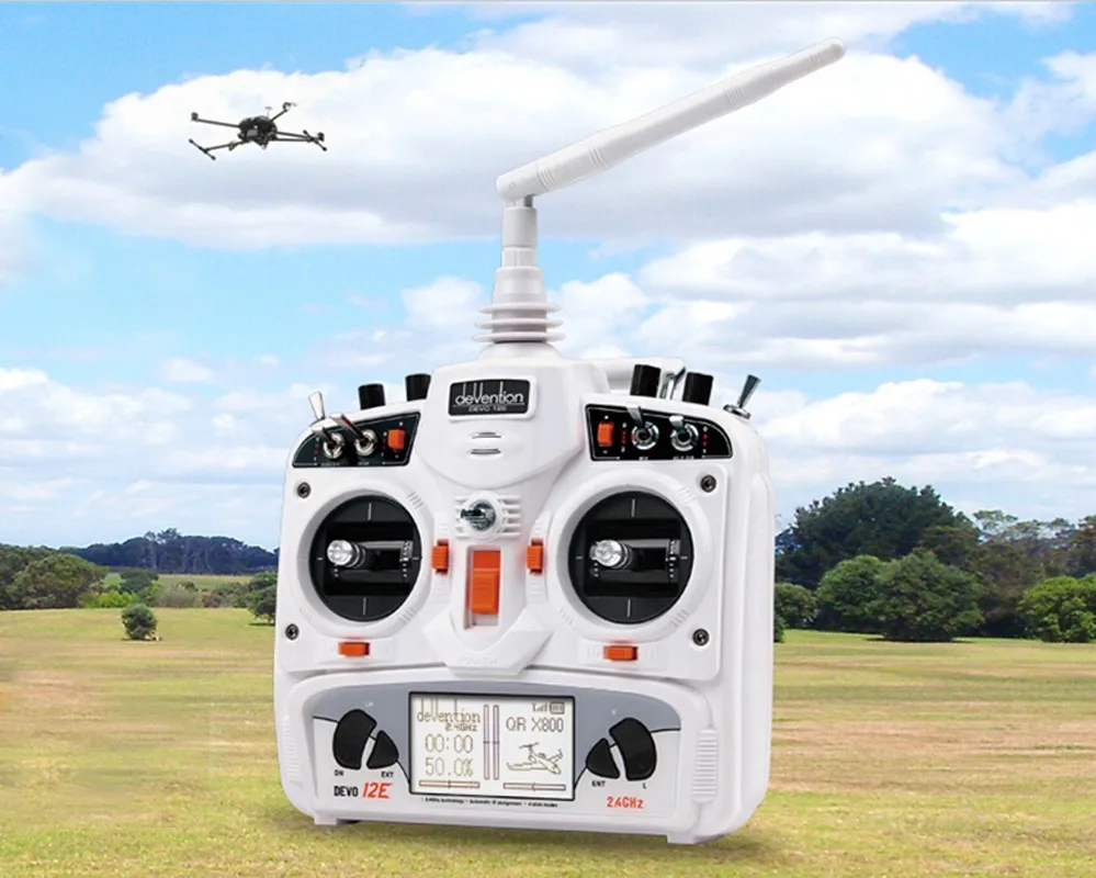 Walkera DEVO 12E 2,4G 12CH Радиоуправляемый передатчик для Walkera QR X350 PRO FPV RC Квадрокоптер вертолет