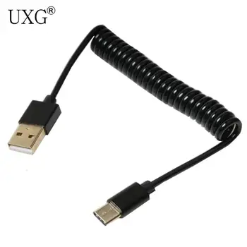 

Spiral Coiled USB 3.1 C-TYPE male to 2.0 AM adapter adaptor Cable 1.0M 3FT