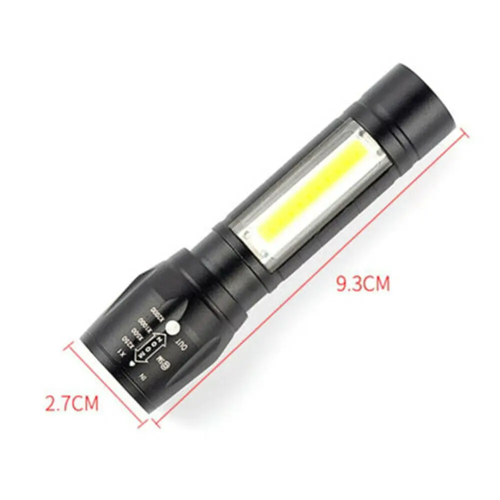 Светодиодный фонарик + зарядный USB кабель полицейский тактический фонарь с зумом