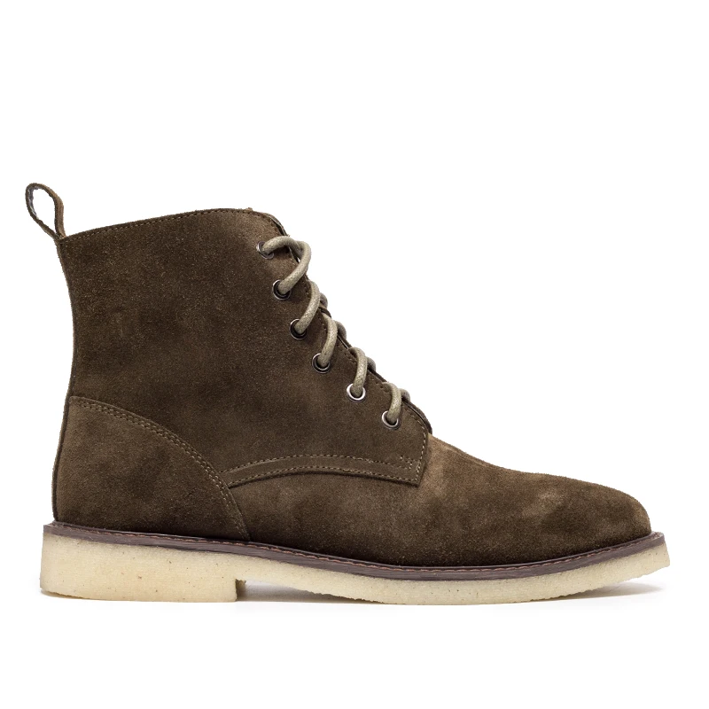 

NEW real Picture England vintage lace up suede leather Desert Boots army green color real picture quality men Martin Boots