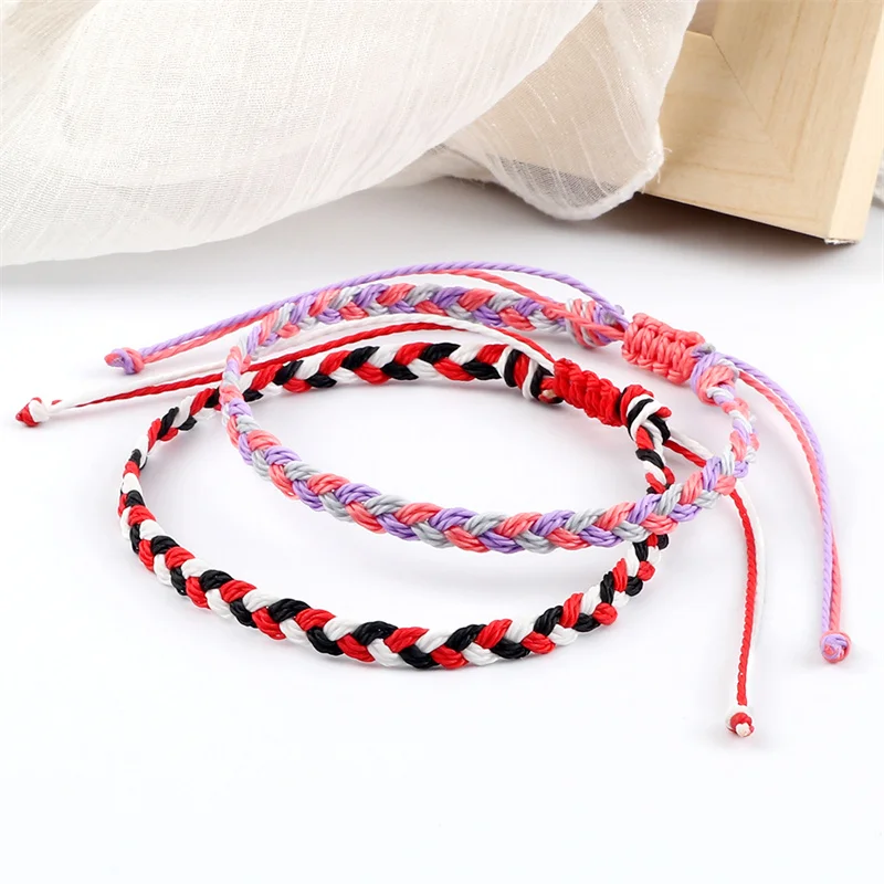 Handmade Braided Bracelets For Women 30 Colors Wax Rope