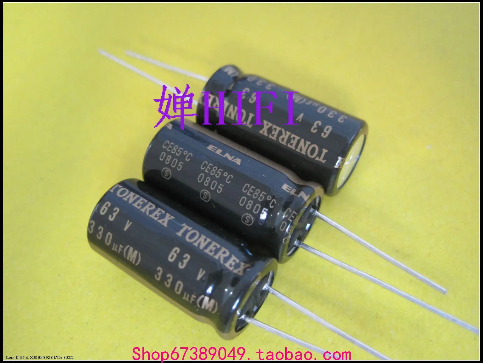 4PCS ELNA TONEREX 63V330UF 12.5X25MM ROB 330UF 63V tuner audio capacitor TONEREX 330uf/63v Black gold
