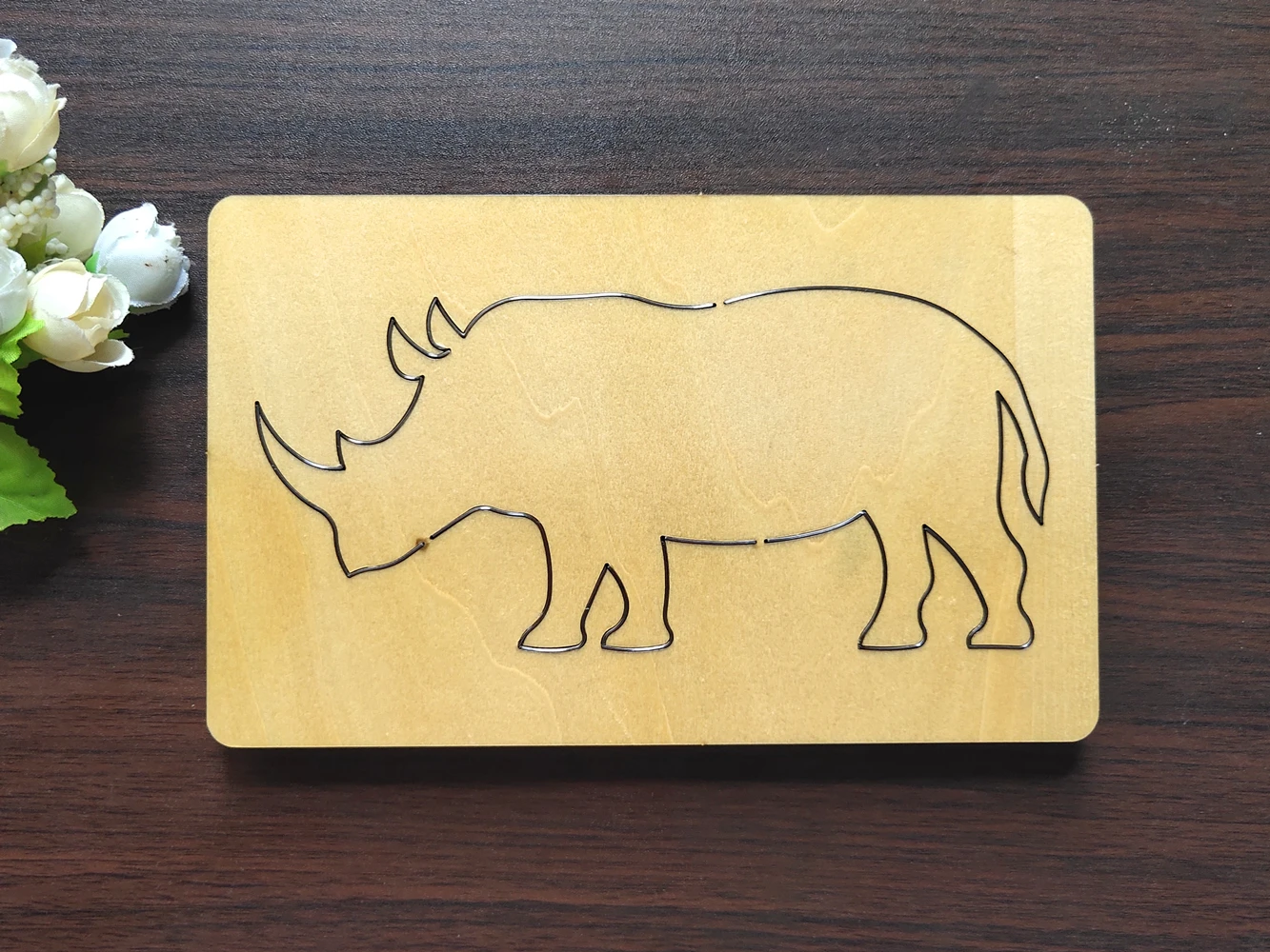 Новая деревянная штамповка rhinoceros для скрапбукинга разных размеров V-1719