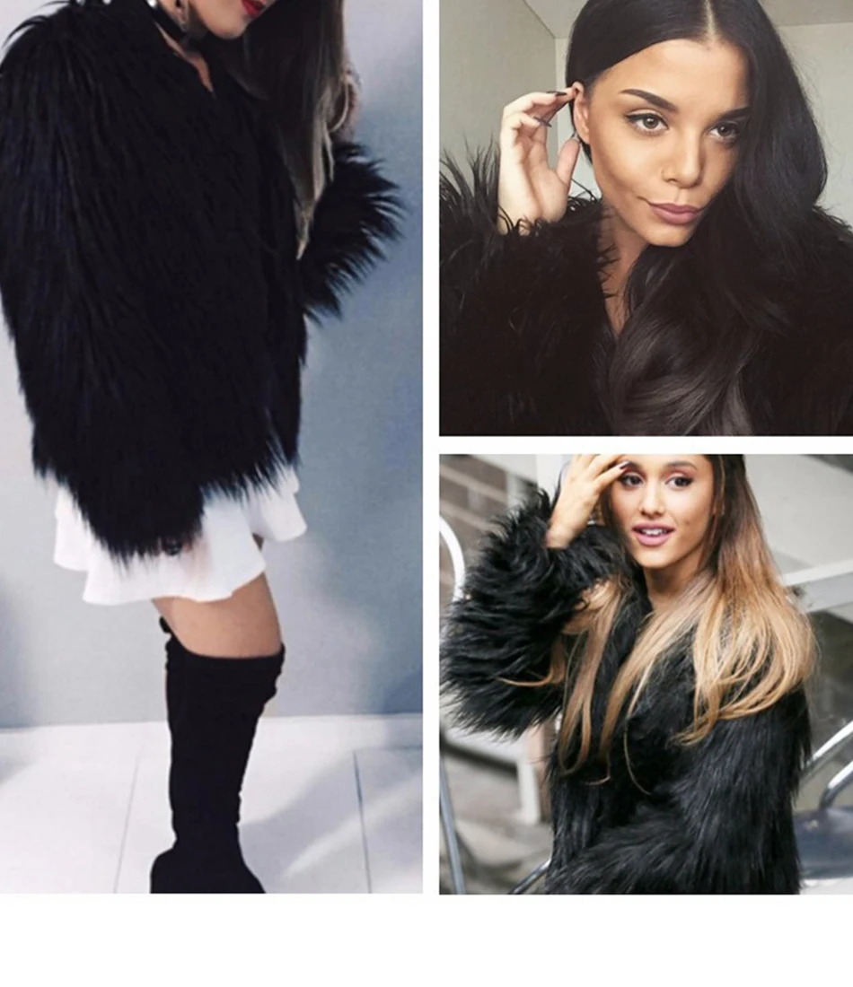 Женское пальто из искусственного меха, пушистое, теплое, с длинным рукавом, женская верхняя одежда, осень-зима, модное, женское, пушистое пальто без воротника