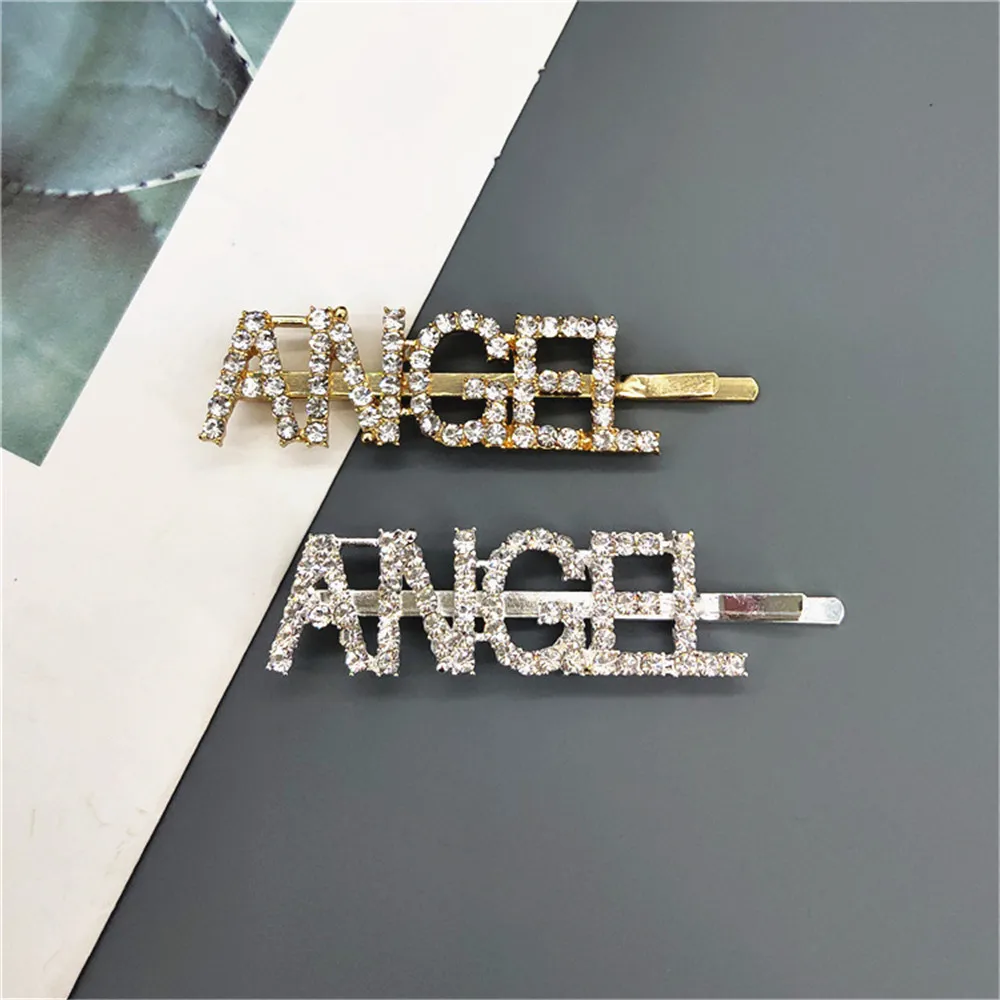 2PCS Shining SWEET LOVE SEXY Letter Hairpins Diamond Barrette Hair Clips For Girls Styling Tool Hairgrip Women Hair Accessories (7)