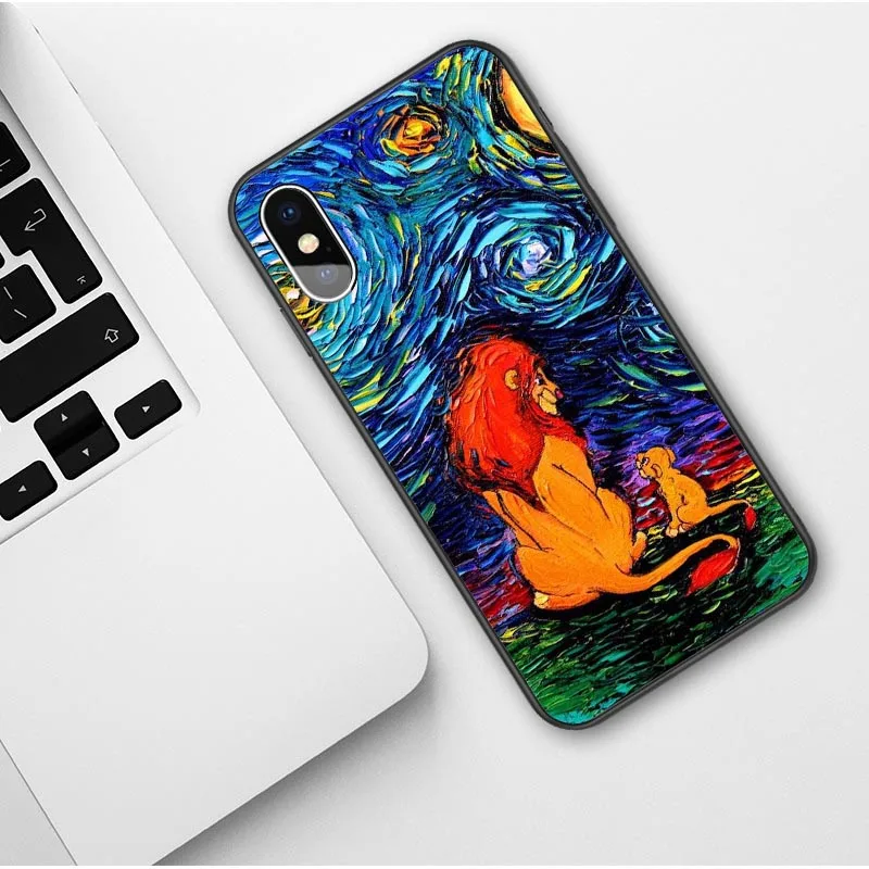 TPU Король Лев nala Simba timon мягкий черный чехол для телефона для iPhone 11 Pro Max 6 6s Plus 7 8 plus X XS Max XR King Coque - Цвет: TPU