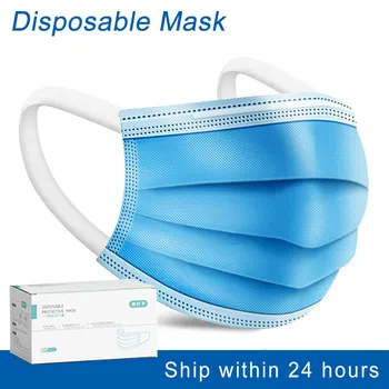 

3 Layer Medical Mask Protection Disposable Masks Face Masks Elastic Ear Loop Disposable Filter Safety Mask