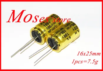 

100v 100uf 100% new Audio NP Bipolar Electrolytic Capacitor Capacitance Radial 16x25mm