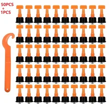 

51 Pcs Level Wedges Wrench Set Tile Spacers Levelers Kit For Flooring Wall Tile Leveling System Home Decoration Parts