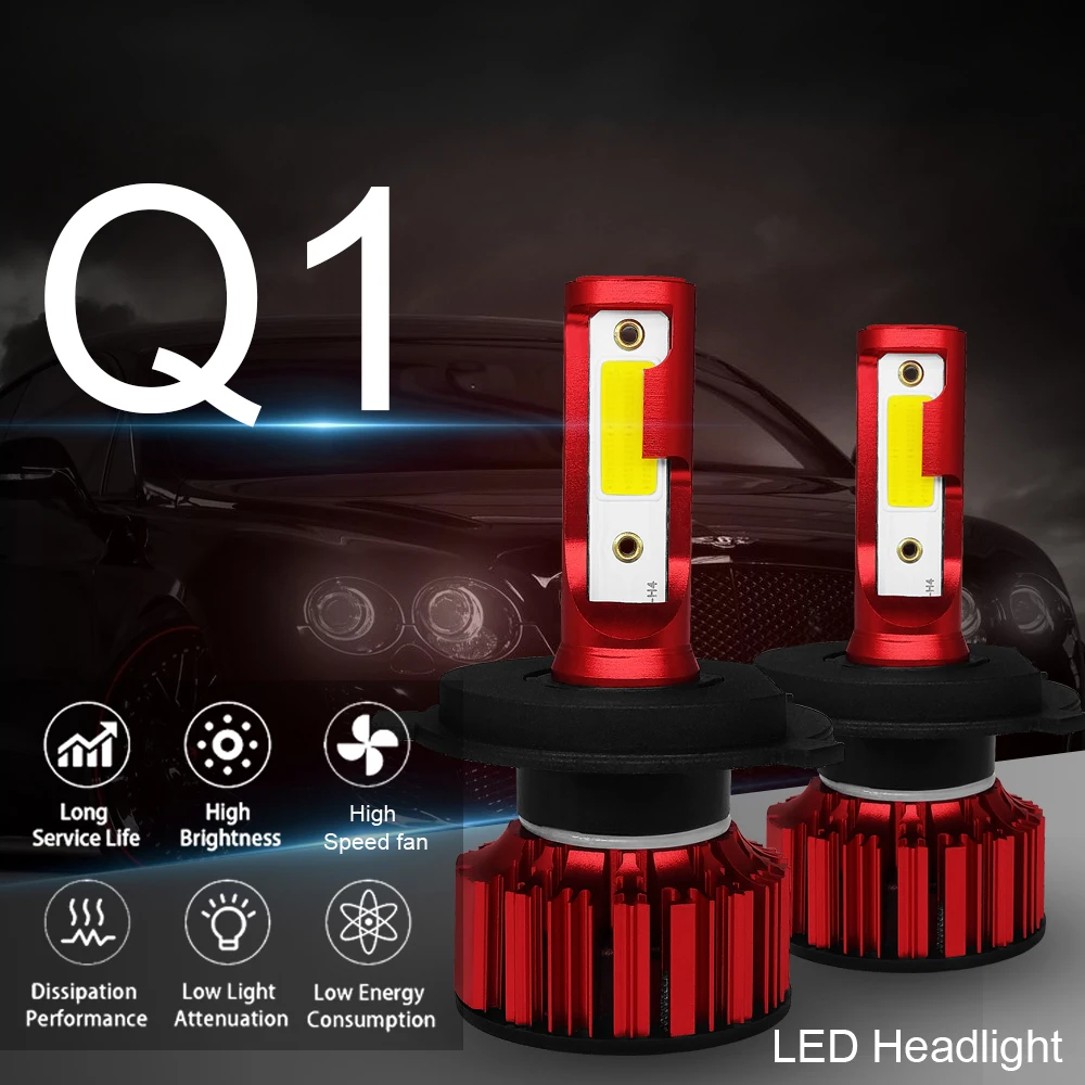 

Car LED Headlight Bulbs Car H1 H4 9003 HB2 Hi/Lo Led light Auto Lamp H8 H11 9005 H10 Headlight Kits Automotive Lamp Bulbs 2 pcs